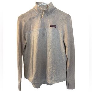 Women's Vineyard Vines Dreamcloth Shep Pullover Shirt, Oatmeal, Relaxed, Size XS